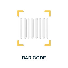 Bar Code icon. 3d illustration from online store collection. Creative Bar Code 3d icon for web design, templates, infographics and more