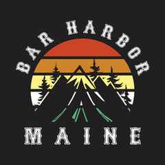 Camping creative typography t shirt design 