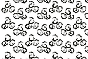 Seamless pattern with hand drawn swirls. Modern pattern, tile, ornament for fabric and decoration.
