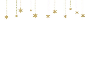きらきら　星の吊るし飾り　背景装飾イラスト　ラメ　オーナメント