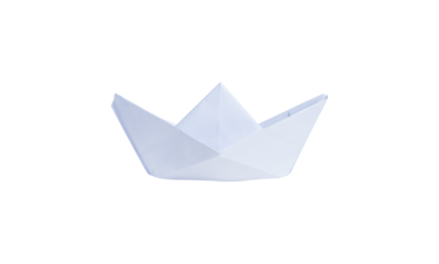 Isolated paper boat PNG transparent