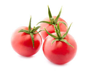Fresh tomatoes  on white background isolated. Ripe red tomatoes.