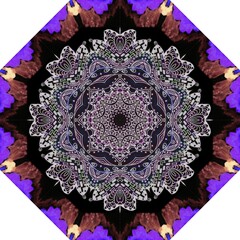 Print for an umbrella or an octagonal rug with a hand drawn snowflake mandala. Beautiful illustration.