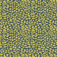 Blue yellow crocodile skin seamless pattern