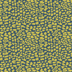 Blue yellow crocodile skin seamless pattern