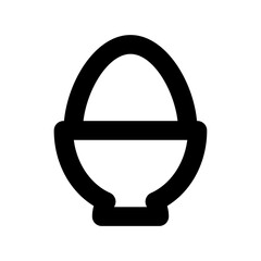 Obraz premium Egg Cup Flat Vector Icon