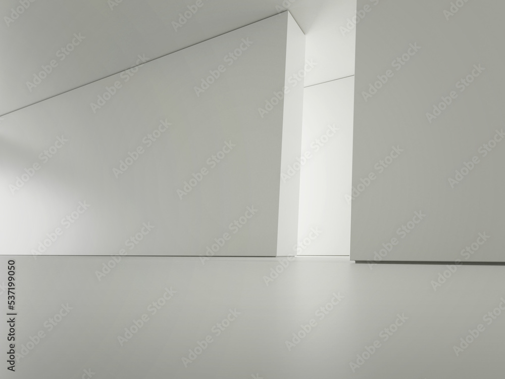 Aufkleber 3d render of abstract concrete architecture design. 