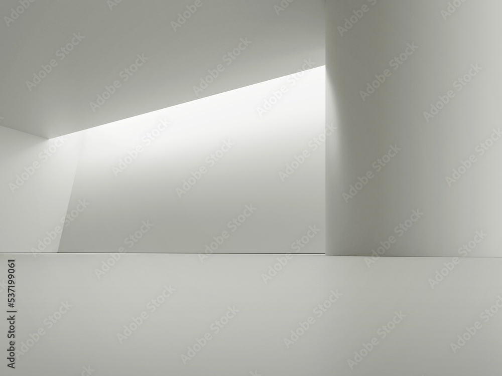 Aufkleber 3d render of abstract concrete architecture design. 
