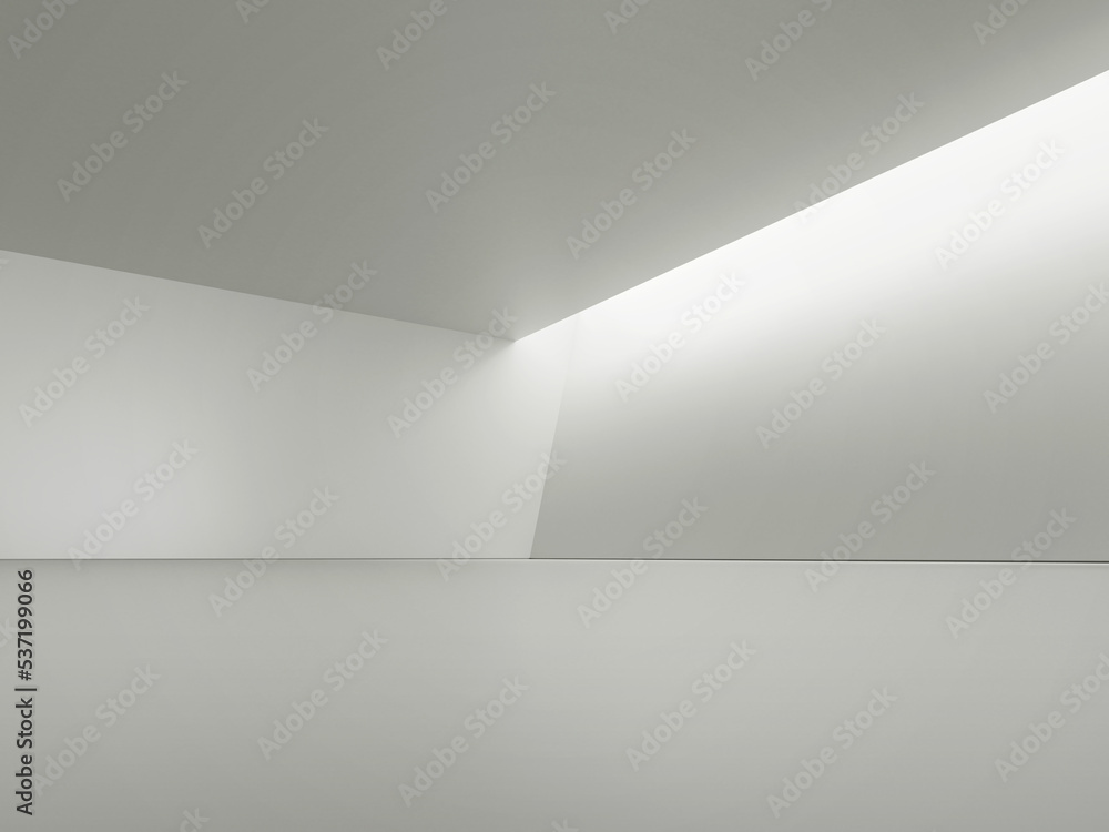 Aufkleber 3d render of abstract concrete architecture design. 