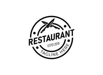 Obraz premium Modern logo of restaurant. Restaurant logo template. 