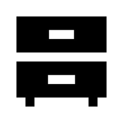 Chest of Drawers Flat Vector Icon