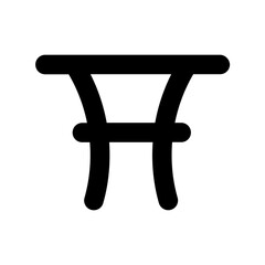 Dining Table Flat Vector Icon