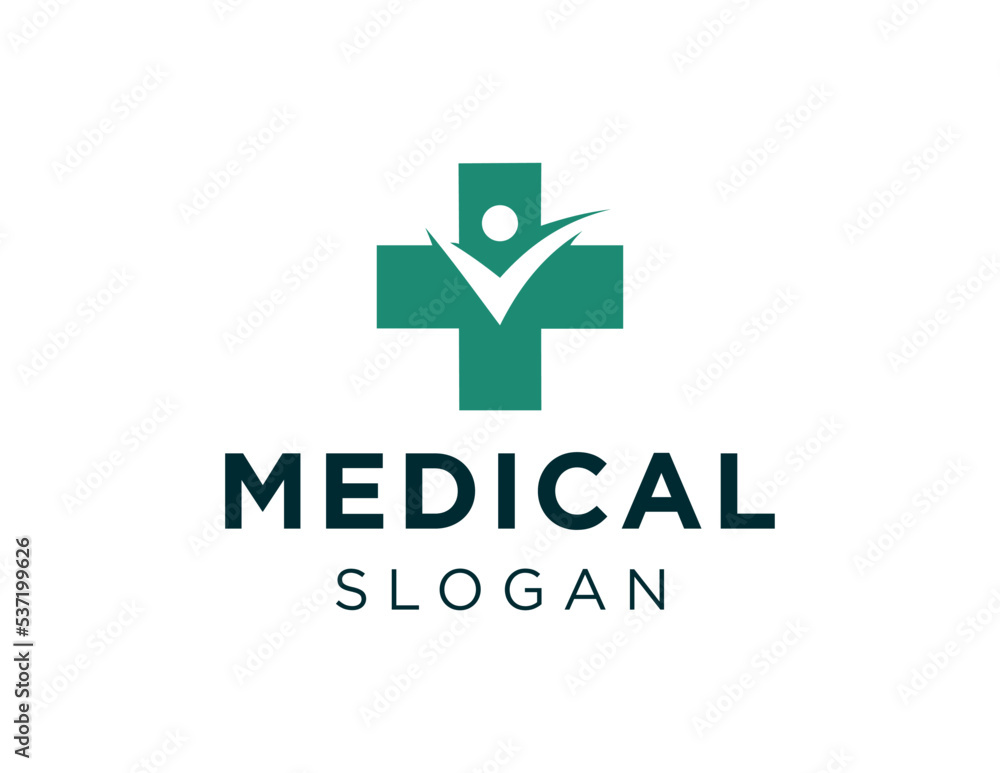 Poster logo design about medical on white background. created using the coreldraw application.