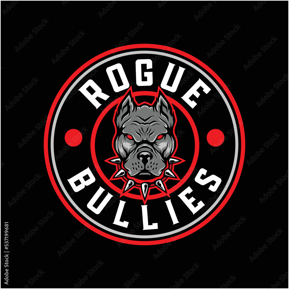 Sticker Rogue bullies logo design