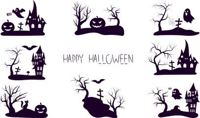 set of halloween icons