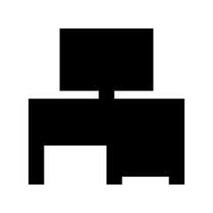 Computer Table Flat Vector Icon