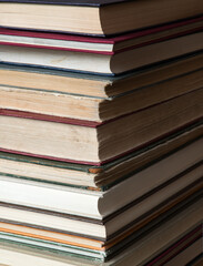 Stack of old books. Ancient background