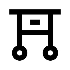 Bedside Table Flat Vector Icon