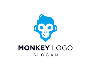 Logo design about monkey on white background. created using the CorelDraw application.