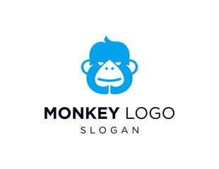 Logo design about monkey on white background. created using the CorelDraw application.