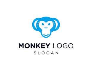 Logo design about monkey on white background. created using the CorelDraw application.