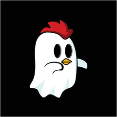 Chicken ghost illustration