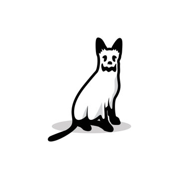 Ghost dog illustration