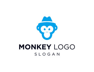 Logo design about monkey on white background. created using the CorelDraw application.