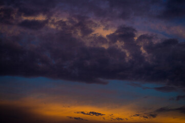 sunset in the sky