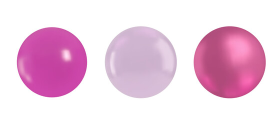 Set of bubbles pink chewing gum