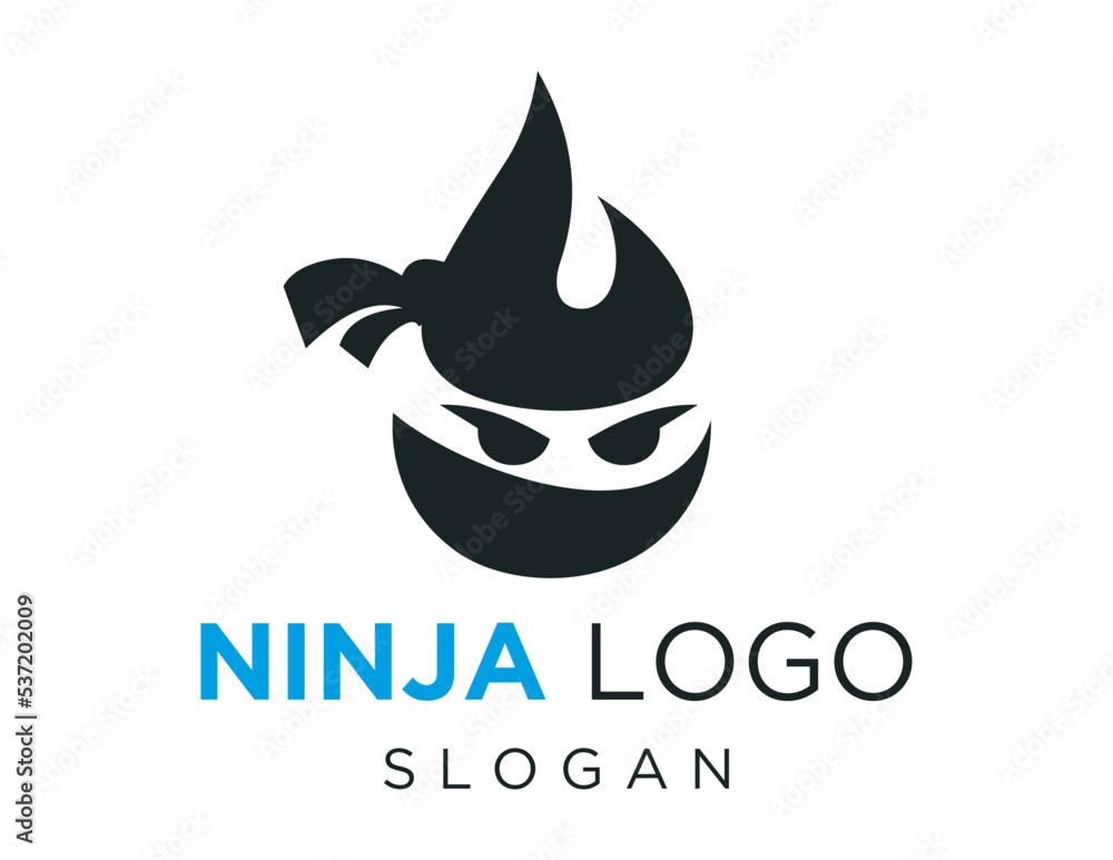 Aufkleber logo design about ninja on white background. created using the coreldraw application.