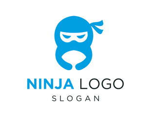 Logo design about Ninja on white background. created using the CorelDraw application.