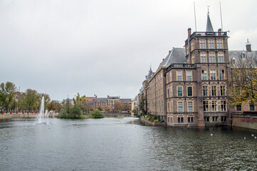 Binnenhof Building At Den Haag The Netherlands 2018