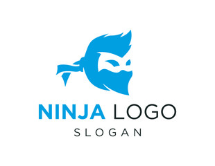 Logo design about Ninja on white background. created using the CorelDraw application.
