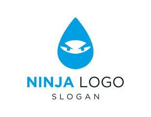 Logo design about Ninja on white background. created using the CorelDraw application.