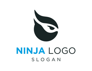Logo design about Ninja on white background. created using the CorelDraw application.
