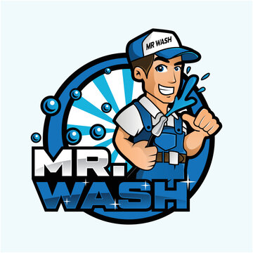 Mr Wash logo design
