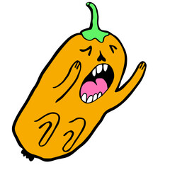 cartoon style vector illustration halloween pumpkins