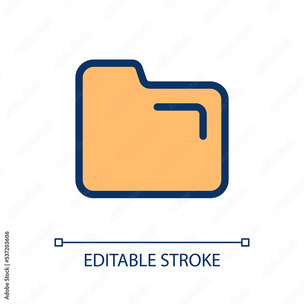 Poster folder pixel perfect rgb color ui icon. files storage. digital information. simple filled line eleme