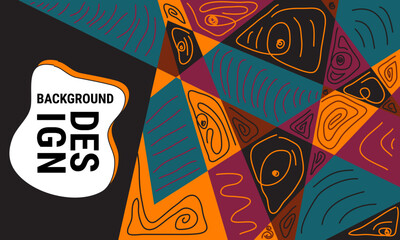 Colorful abstract geometric and fluid banner background Template  for Greeting Card seasonal holiday leaflets, greetings and invitations and cards. Eps10 Vector