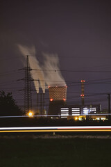 power plant in the night