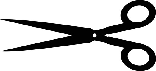 Scissors silhouette vector icon. Cutting symbol.