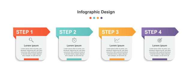 Colorful abstract business infographic template