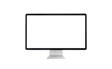 Isolated display in front position. PNG transparent background and display