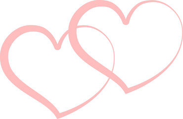 pink heart on white