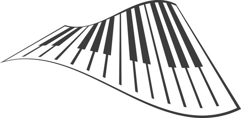 Naklejka premium Piano, jazz