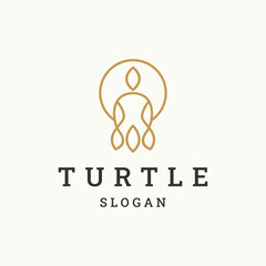 Turtle logo icon design template 