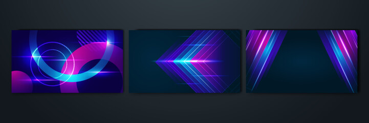 Modern abstract high-speed movement. Colorful dynamic motion on blue background. Movement sport pattern for banner or poster design background concept.