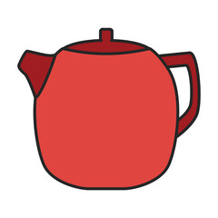 Obraz premium Teapot vector icon.Color vector icon isolated on white background teapot.