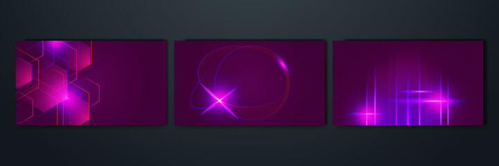 Modern abstract high-speed technology movement. Dynamic motion light trails with motion blur effect on dark background. Futuristic, technology pattern for banner or poster design.
